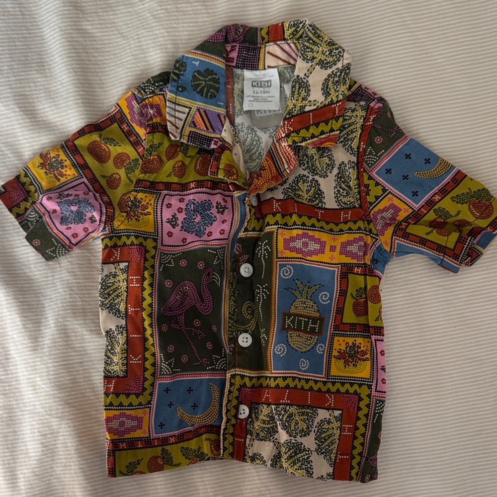 Gently Worn KITH Kids Patchwork Button Down Shirt